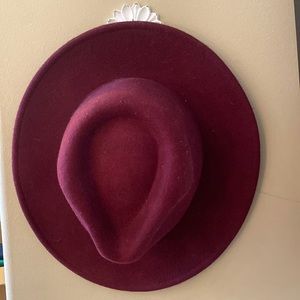 Burgundy Felt Fedora
